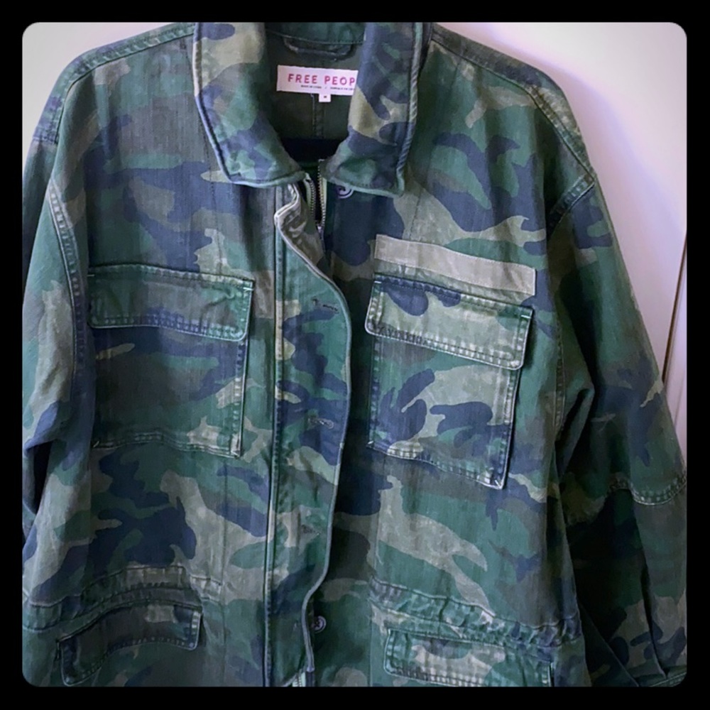 Free People Seize The Day Camo Jacket